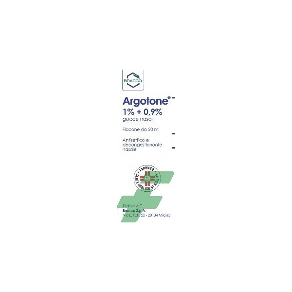 ARGOTONE 1% +0,9% GOCCE NASALI, SOLUZIONE FLACONE DA 20 ML -  1% + 0,9% GOCCE NASALI 1 FLACONE DA 20 ML