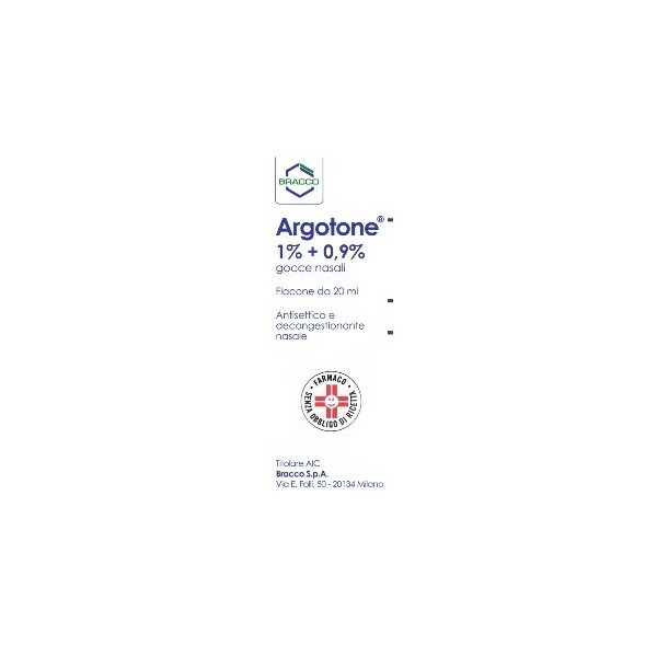 ARGOTONE 1% +0,9% GOCCE NASALI, SOLUZIONE FLACONE DA 20 ML -  1% + 0,9% GOCCE NASALI 1 FLACONE DA 20 ML