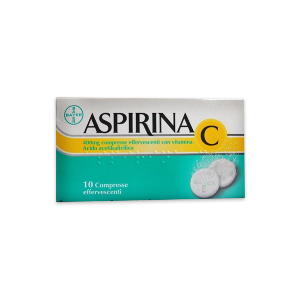 ASPIRINA 500 MG COMPRESSE -  400 MG COMPRESSE EFFERVESCENTI CON VITAMINA C 10 COMPRESSE