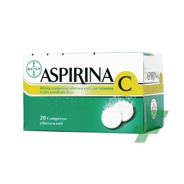 ASPIRINA 500 MG COMPRESSE -  400 MG COMPRESSE EFFERVESCENTI CON VITAMINA C 20 COMPRESSE