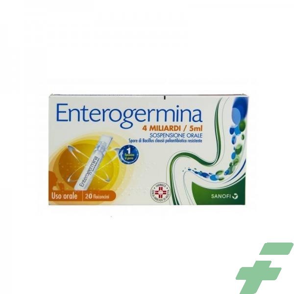 ENTEROGERMINA 4 MILIARDI/5 ML SOSPENSIONE ORALE - 4 MILIARDI/5ML SOSPENSIORE ORALE 20 FLACONCINI