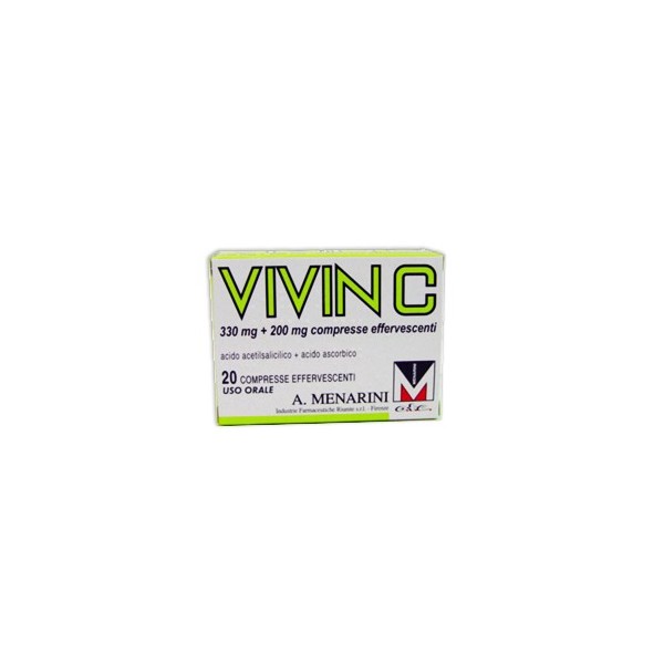 VIVIN C 330 MG + 200 MG COMPRESSE EFFERVESCENTI -  330 MG + 200 MG COMPRESSE EFFERVESCENTI 20 COMPRESSE