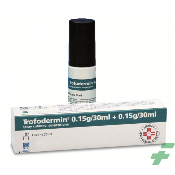 TROFODERMIN -  5% + 5% SPRAY CUTANEO, SOSPENSIONE FLACONE  30 ML