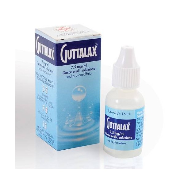 GUTTALAX 7,5 MG/ML GOCCE ORALI, SOLUZIONE -  7,5 MG/ML GOCCE, SOLUZIONE ORALE FLACONE DA 15 ML