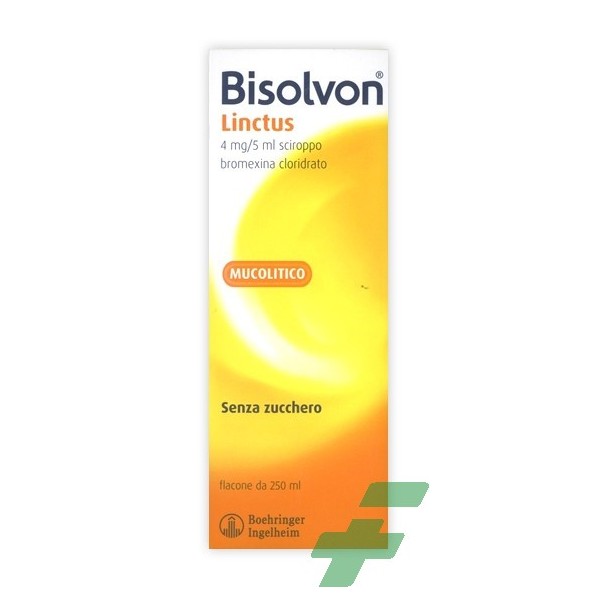 BISOLVON LINCTUS 4 MG/5 ML SCIROPPO GUSTO CIOCCOLATO–CILIEGIA FLACONE 250 ML