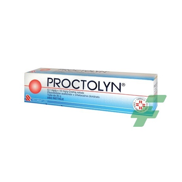 PROCTOLYN -  0,1 MG/G + 10 MG/G CREMA RETTALE TUBO 30 G