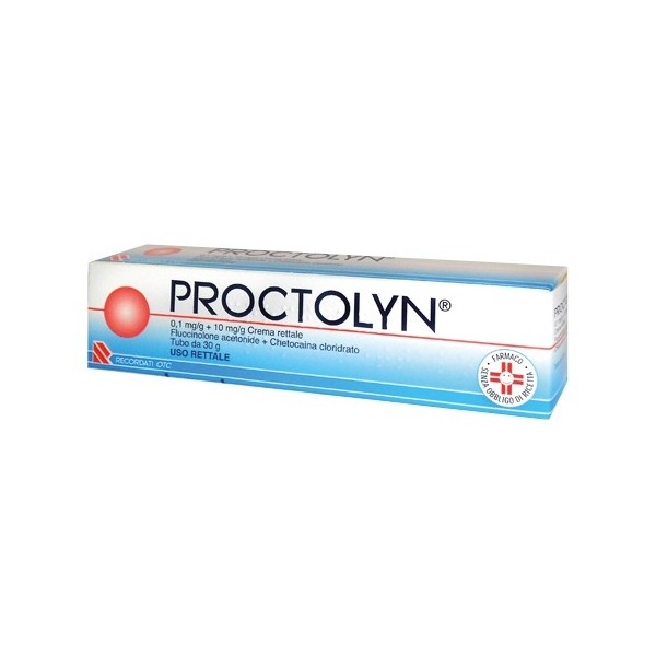 PROCTOLYN -  0,1 MG/G + 10 MG/G CREMA RETTALE TUBO 30 G