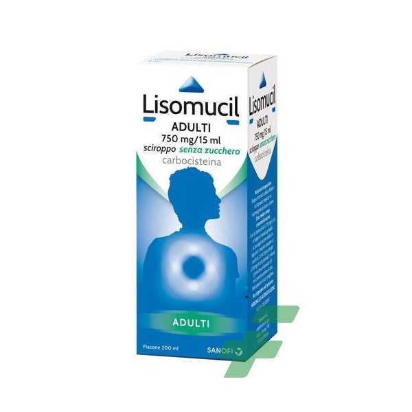 LISOMUCIL TOSSE MUCOLITICO -  750 MG/15 ML SCIROPPO SENZA ZUCCHERO FLACONE 200 ML