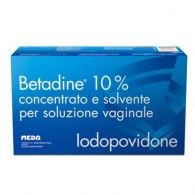 BETADINE® -  10% CONCENTRATO E SOLVENTE PER SOLUZIONE VAGINALE 5 FLACONI 140 ML + 5 FIALOIDI 10 ML + 5 CANNULE