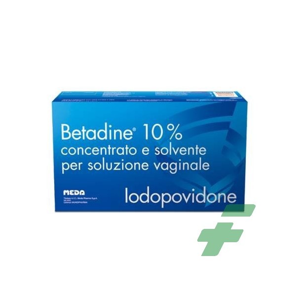 BETADINE® -  10% CONCENTRATO E SOLVENTE PER SOLUZIONE VAGINALE 5 FLACONI 140 ML + 5 FIALOIDI 10 ML + 5 CANNULE