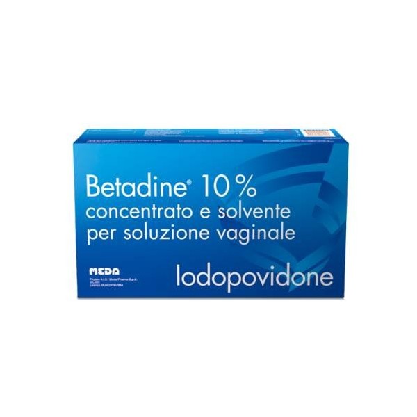 BETADINE® -  10% CONCENTRATO E SOLVENTE PER SOLUZIONE VAGINALE 5 FLACONI 140 ML + 5 FIALOIDI 10 ML + 5 CANNULE