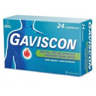 GAVISCON -  500 MG + 267 MG COMPRESSE MASTICABILI GUSTO MENTA  24 COMPRESSE IN BLISTER