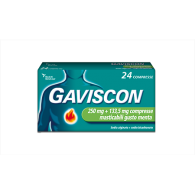 GAVISCON -  250 MG + 133,5 MG COMPRESSE MASTICABILI GUSTO MENTA 24 COMPRESSE