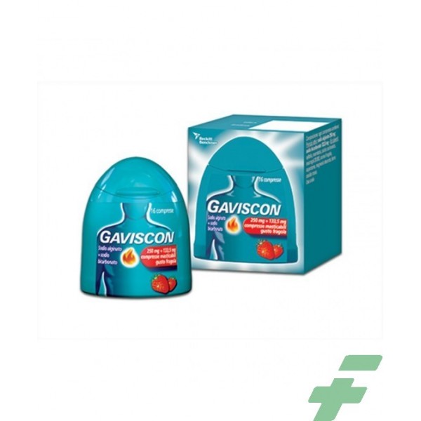 GAVISCON -  250 MG + 133,5 MG COMPRESSA MASTICABILE GUSTO FRAGOLA 16 COMPRESSE IN CONTENITORE CON TAPPO A SCATTO