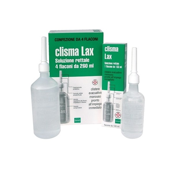 CLISMA LAX SOLUZIONE RETTALE FLACONI - SOLUZIONE RETTALE 1 FLACONE DA 133 ML