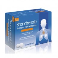 BRONCHENOLO SEDATIVO E FLUIDIFICANTE -  7,5 MG + 55 MG PASTIGLIE GUSTO MENTA  20 PASTIGLIE