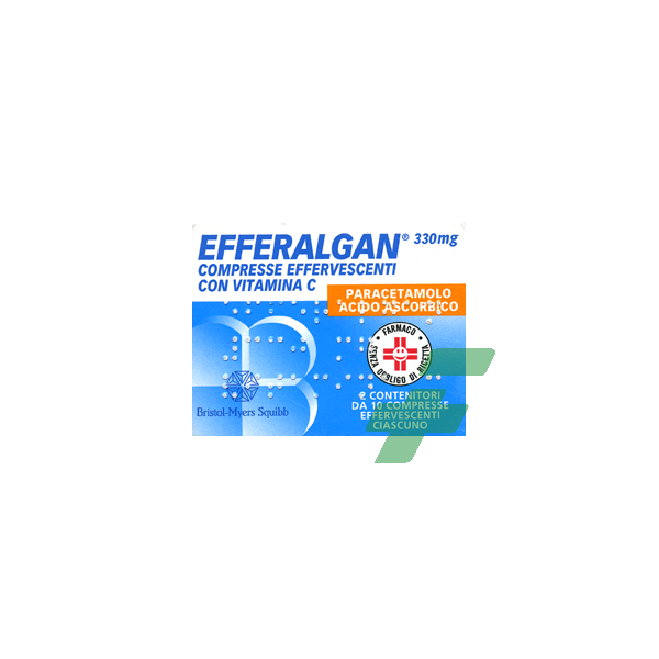 EFFERALGAN 330 MG COMPRESSE EFFERVESCENTI CON VITAMINA C -  330 MG COMPRESSE EFFERVESCENTI CON VITAMINA C 20 COMPRESSE