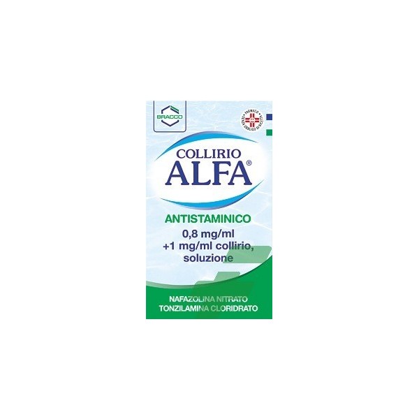 COLLIRIO ALFA ANTISTAMINICO 0,8 MG/ML + 1 MG/ML COLLIRIO, SOLUZIONE -  0,8 MG/ML + 1 MG/ML COLLIRIO, SOLUZIONE FLACONE 10 ML