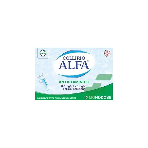 COLLIRIO ALFA ANTISTAMINICO 0,8 MG/ML + 1 MG/ML COLLIRIO, SOLUZIONE -  0,8 MG/ML + 1 MG/ML COLLIRIO, SOLUZIONE 10 CONTENITOR...