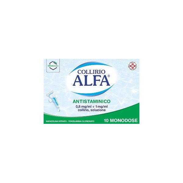 COLLIRIO ALFA ANTISTAMINICO 0,8 MG/ML + 1 MG/ML COLLIRIO, SOLUZIONE -  0,8 MG/ML + 1 MG/ML COLLIRIO, SOLUZIONE 10 CONTENITOR...