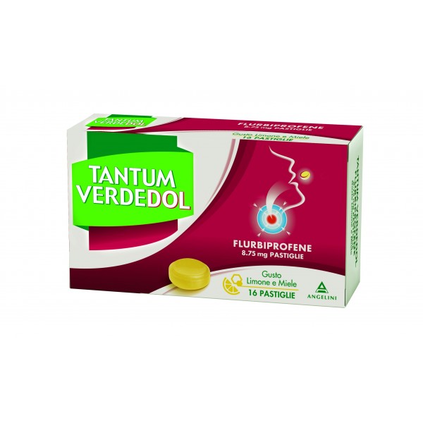 TANTUM VERDEDOL 8,75 MG PASTIGLIE GUSTO LIMONE E MIELE  - 8,75MG PASTIGLIA GUSTO LIMONE E MIELE 16 PASTIGLIE IN BLISTER DI P...