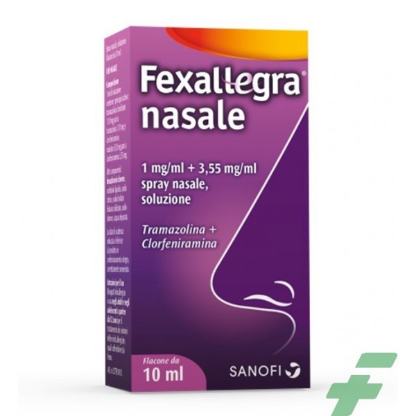 FEXALLEGRA NASALE 1 MG/ML + 3,55 MG/ML SPRAY NASALE SOLUZIONE - 1 MG/ML + 3,55 MG/ML SPRAY NASALE, SOLUZIONE 1 FLACONE DA 10 ML