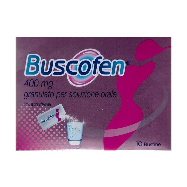 BUSCOFEN 400 MG GRANULATO PER SOLUZIONE ORALE -  400 MG GRANULATO PER SOLUZIONE ORALE 10 BUSTINE