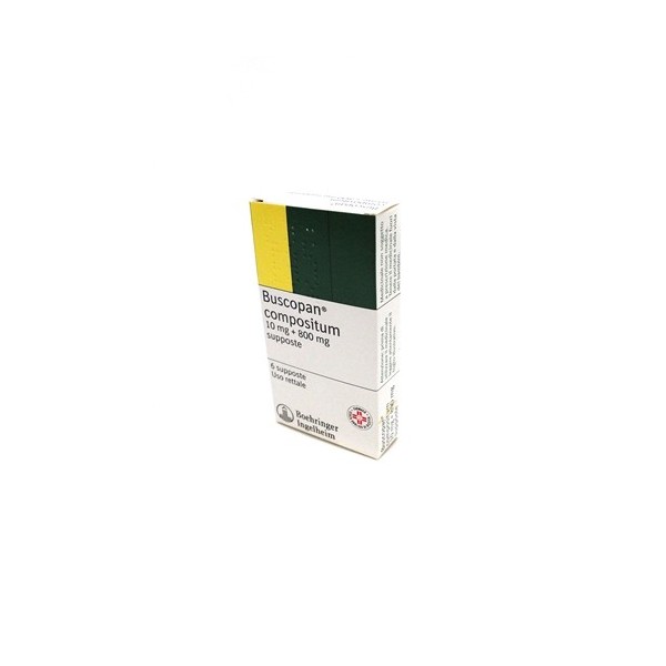 BUSCOPAN COMPOSITUM -  10 MG + 800 MG SUPPOSTE 6 SUPPOSTE