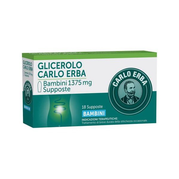 GLICEROLO CARLO ERBA - BAMBINI 1375 MG SUPPOSTE 18 SUPPOSTE