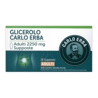 GLICEROLO CARLO ERBA - ADULTI 2,250 G SUPPOSTE 18 SUPPOSTE
