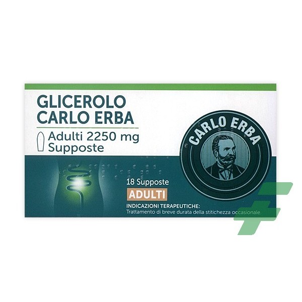 GLICEROLO CARLO ERBA - ADULTI 2,250 G SUPPOSTE 18 SUPPOSTE