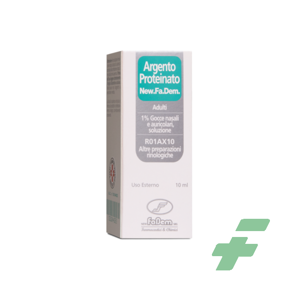 ARGENTO PROTEINATO NEW.FA.DEM. GOCCE NASALI E AURICOLARI, SOLUZIONE -  1% GOCCE NASALI E AURICOLARI, SOLUZIONE FLACONE 10 ML