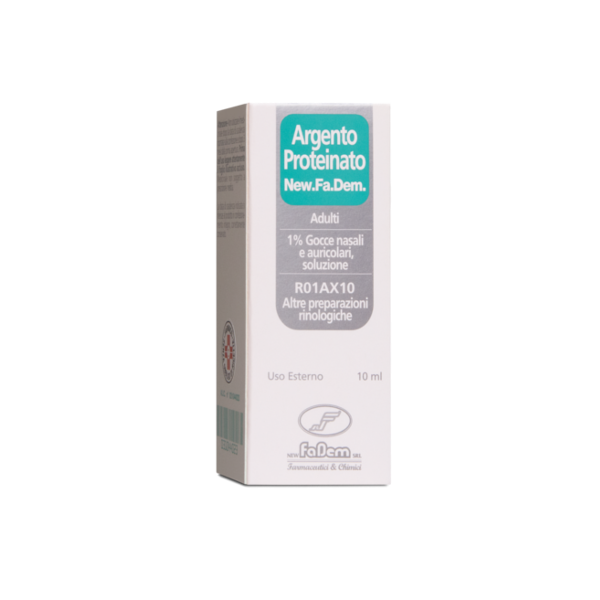 ARGENTO PROTEINATO NEW.FA.DEM. GOCCE NASALI E AURICOLARI, SOLUZIONE -  1% GOCCE NASALI E AURICOLARI, SOLUZIONE FLACONE 10 ML