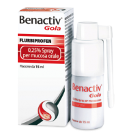 BENACTIV GOLA  -  0,25%  SPRAY PER MUCOSA ORALE FLACONCINO 15 ML