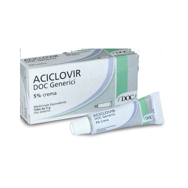 ACICLOVIR DOC GENERICI 5% CREMA -  5% CREMA TUBO 3 G