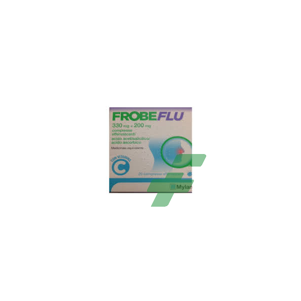 FROBEFLU 330 MG + 200 MG COMPRESSE EFFERVESCENTI -  330 MG + 200 MG COMPRESSE EFFERVESCENTI 20 COMPRESSE