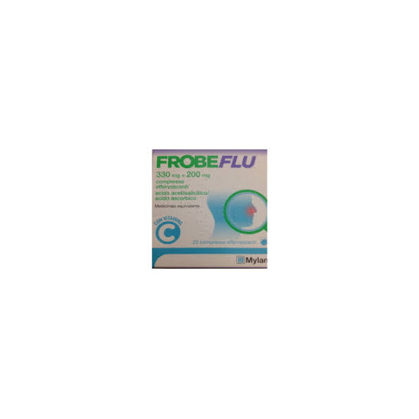 FROBEFLU 330 MG + 200 MG COMPRESSE EFFERVESCENTI -  330 MG + 200 MG COMPRESSE EFFERVESCENTI 20 COMPRESSE