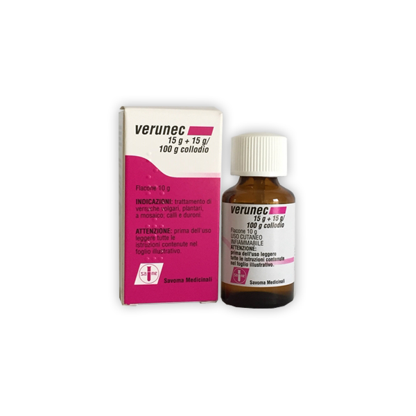 VERUNEC 15 G + 15 G/100 G COLLODIO -  15 G+ 15 G/100 G COLLODIO FLACONE 10 G