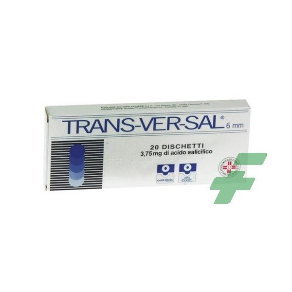 TRANS-VER-SAL -  3,75 MG/6 MM CEROTTI TRANDERMICI SCATOLA 20 CEROTTI TRANSDERMICI 6 MM - 24 CEROTTI DI FISSAGGIO ED UNA LIMETTA