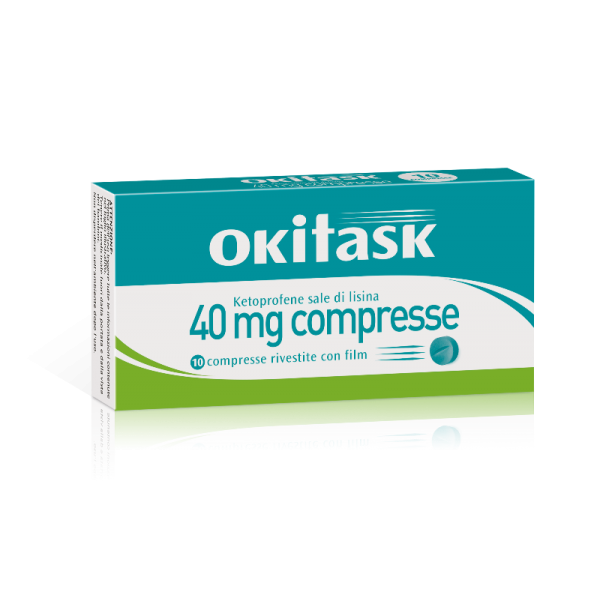 OKITASK 40 MG COMPRESSE RIVESTITE CON FILM - 40 MG COMPRESSA RIVESTITA CON FILM, 10 COMPRESSE IN BLISTER AL/AL