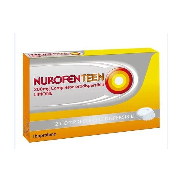 NUROFENTEEN, 200 MG COMPRESSE ORODISPERSIBILI LIMONE - 200 MG COMPRESSE ORODISPERSIBILI 12 COMPRESSE ORODISPERSIBILI LIMONE ...