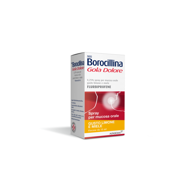 NEO BOROCILLINA GOLA DOLORE - 0,25% SPRAY PER MUCOSA ORALE 1 FLACONE 15 ML