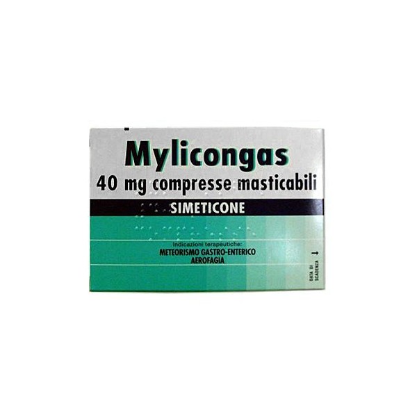 MYLICONGAS 40 MG COMPRESSE MASTICABILI -  40 MG COMPRESSE MASTICABILI 50 COMPRESSE