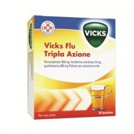 VICKS FLU TRIPLA AZIONE POLVERE PER SOLUZIONE ORALE - POLVERE PER SOLUZIONE ORALE 10 BUSTINE