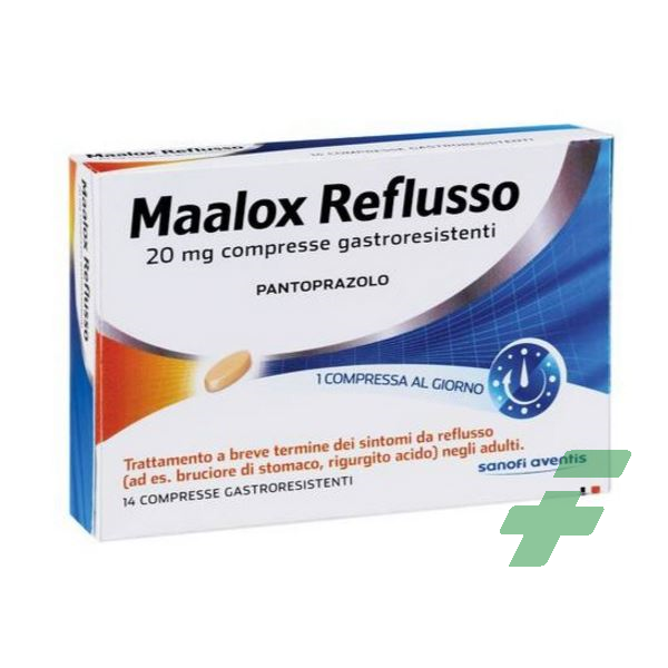 MAALOX REFLUSSO 20 MG COMPRESSE GASTRORESISTENTI - 20 MG COMPRESSE GASTRORESISTENTI 14 COMPRESSE IN BLISTER OPA/ALU/PVC-AL