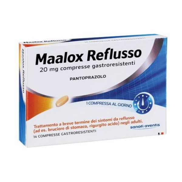 MAALOX REFLUSSO 20 MG COMPRESSE GASTRORESISTENTI - 20 MG COMPRESSE GASTRORESISTENTI 14 COMPRESSE IN BLISTER OPA/ALU/PVC-AL