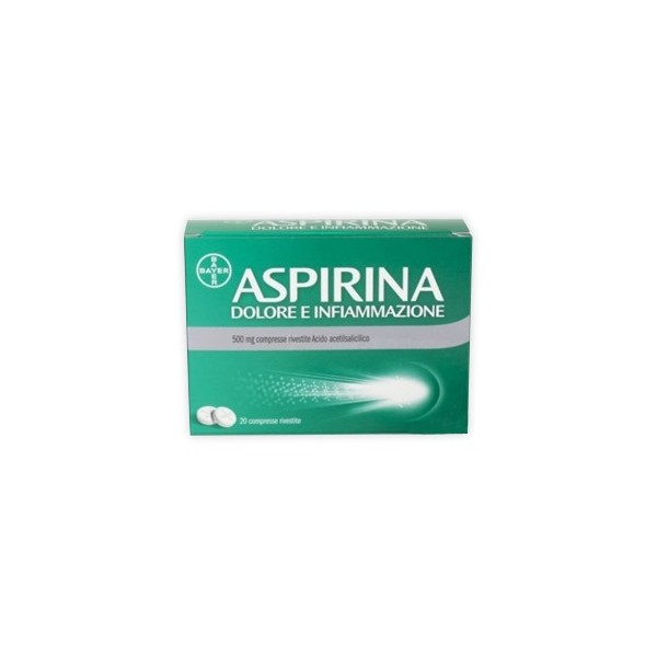 ASPIRINA DOLORE E INFIAMMAZIONE 500 MG -  500 MG COMPRESSE RIVESTITE 8 COMPRESSE IN BLISTER AL/PE/CARTA