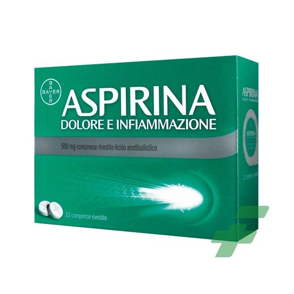 ASPIRINA DOLORE E INFIAMMAZIONE 500 MG -  500 MG COMPRESSE RIVESTITE 20 COMPRESSE IN BLISTER AL/PE/CARTA