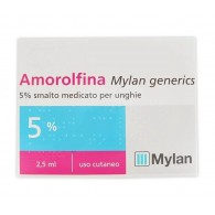 AMOROLFINA MYLAN GENERICS 5% SMALTO MEDICATO PER UNGHIE -  5% SMALTO MEDICATO PER UNGHIE 1 FLACONE IN VETRO DA 2,5 ML