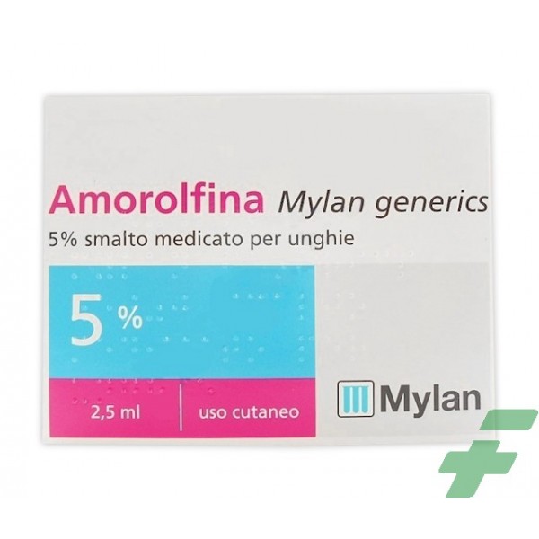 AMOROLFINA MYLAN GENERICS 5% SMALTO MEDICATO PER UNGHIE -  5% SMALTO MEDICATO PER UNGHIE 1 FLACONE IN VETRO DA 2,5 ML